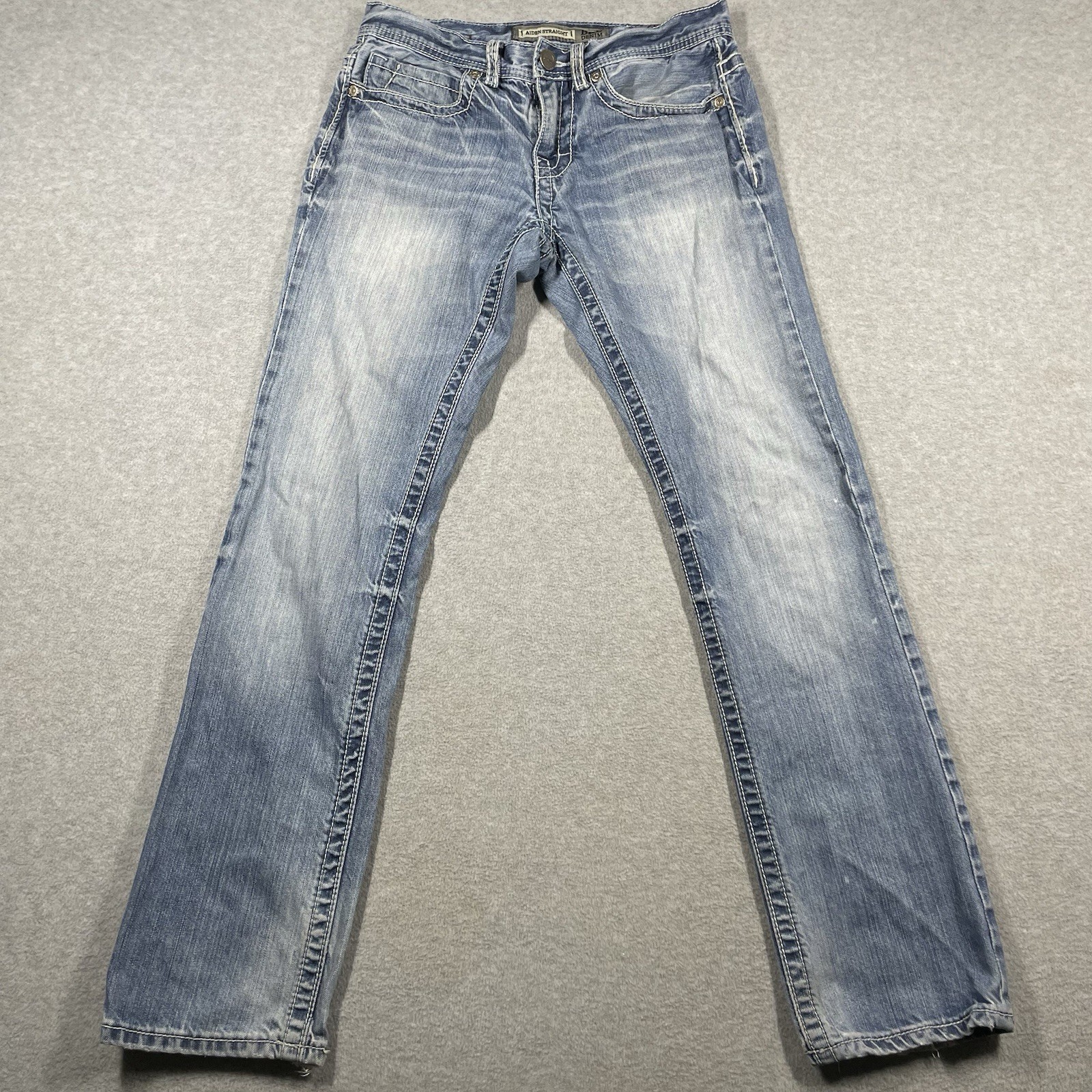 BKE Buckle Aiden straight leg jeans men’s 28R (fits 29×31) blue medium wash