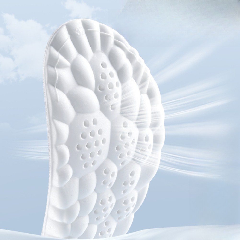 1 Pair of 4D Sports Insoles for Enhanced Comfort, Shock-absorbing and Breathable