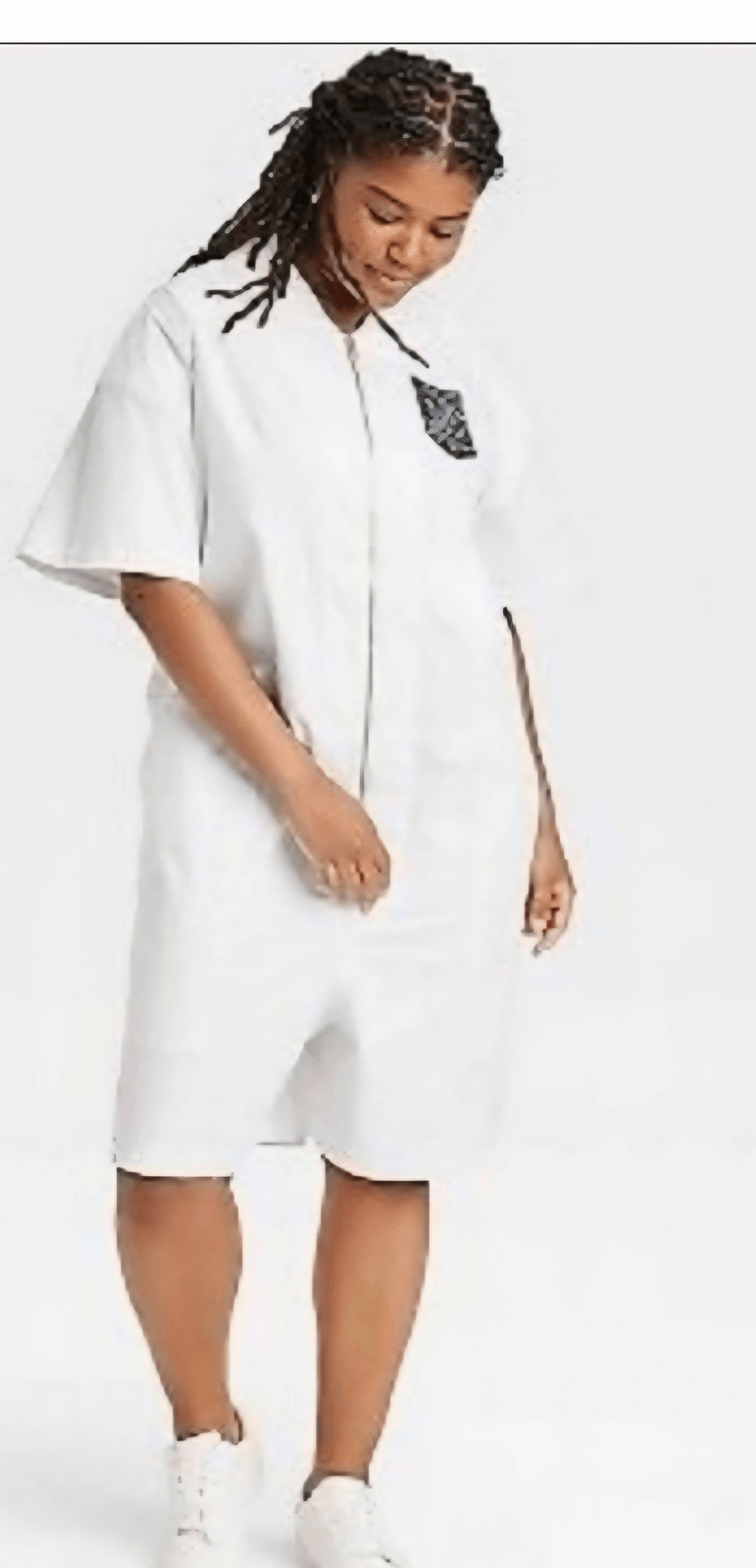 NWT Houston White Adult Short Sleeve Flight Suit romper jumpsuit SIZE SMALL