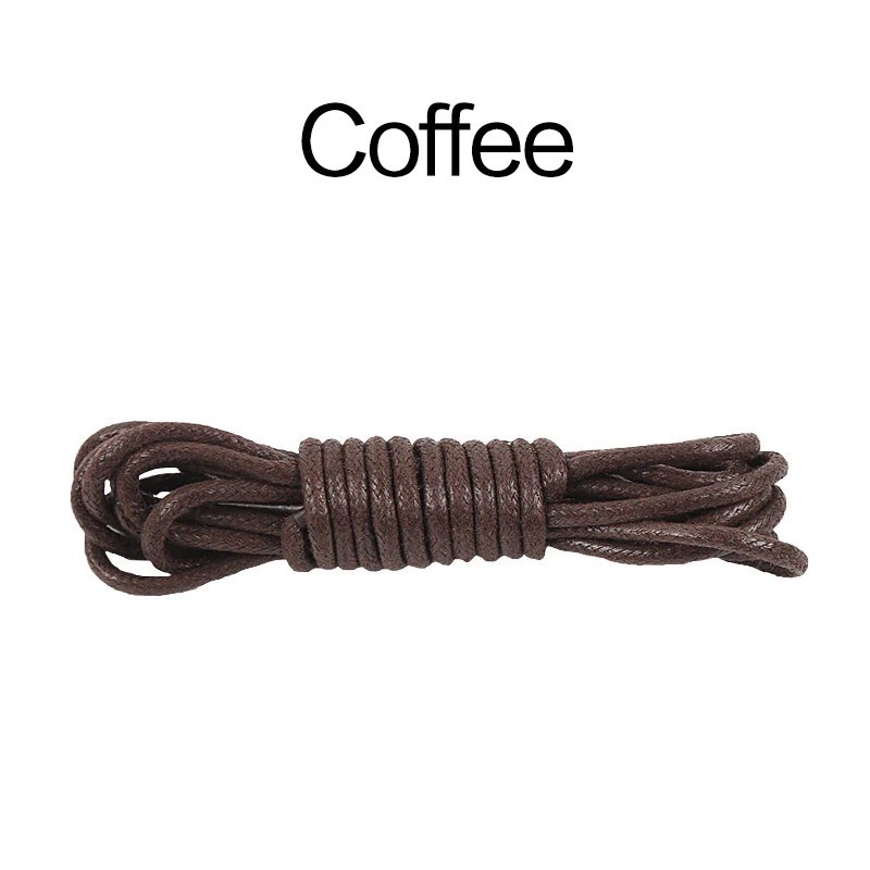 Shoe Laces Cord Round Waxed Cotton Wax Shoelaces Dress Boot String Leather 2.5mm