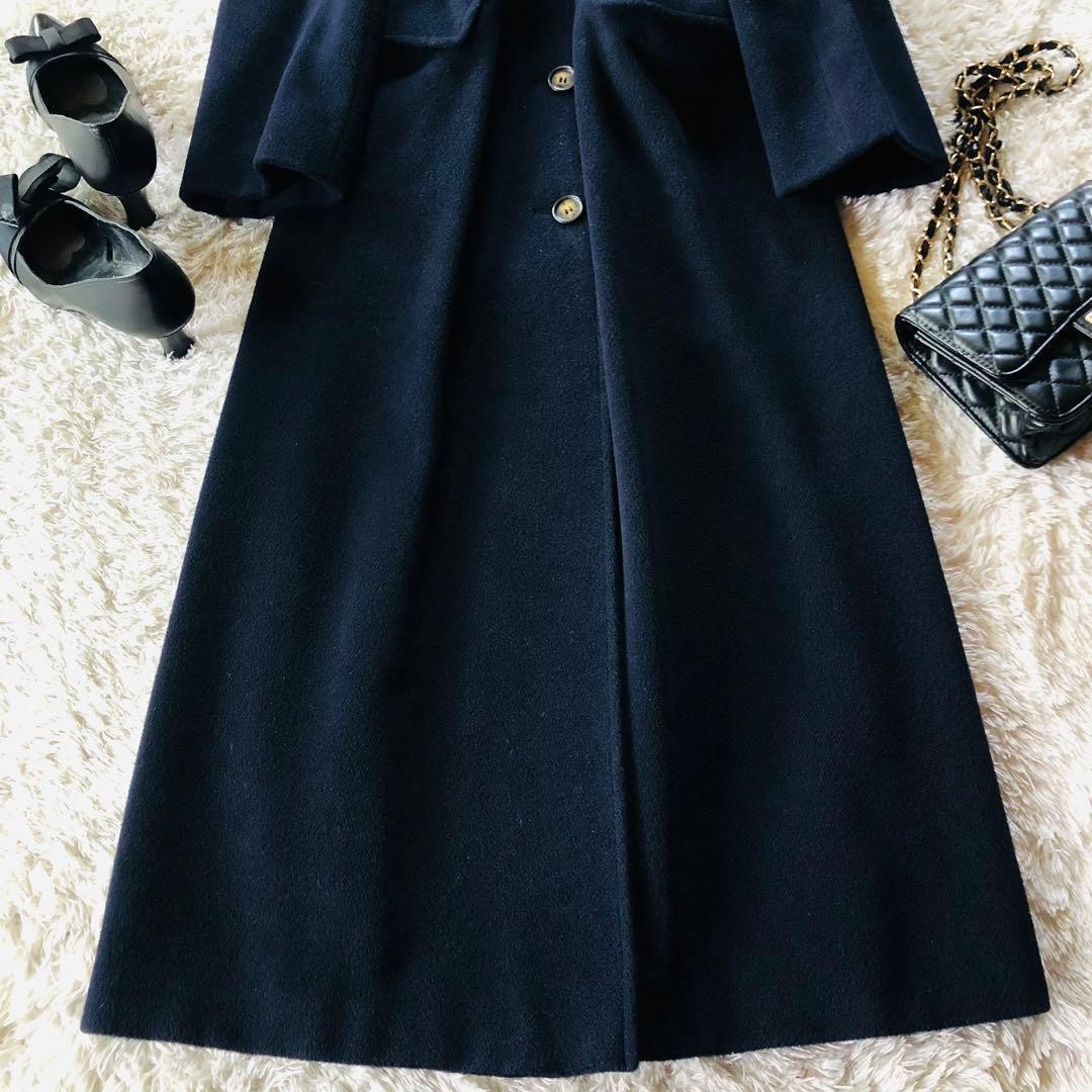 Max Mara belted coat, women’s, wool, navy, size M