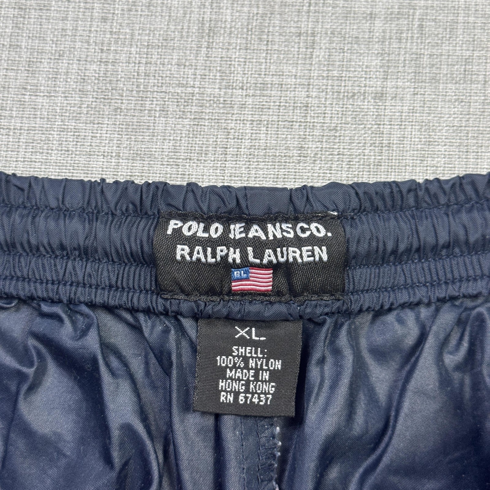 Polo Jeans Co. Ralph Lauren Vintage Track Pants Mens XL Blue Elastic Zip