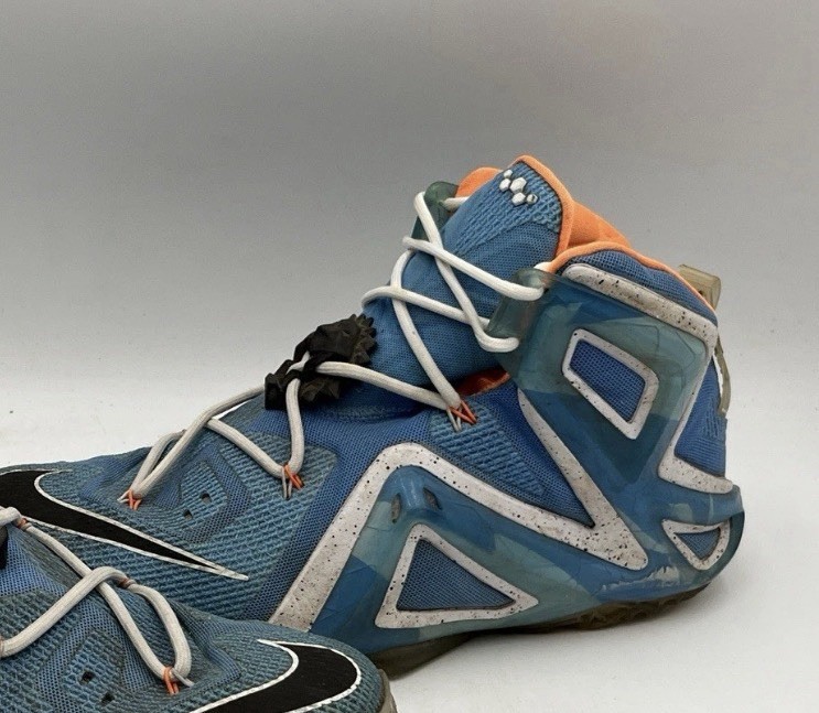 Nike LeBron 12 Elite Elevate 724559-488 Blue Orange White Mens Size – 12