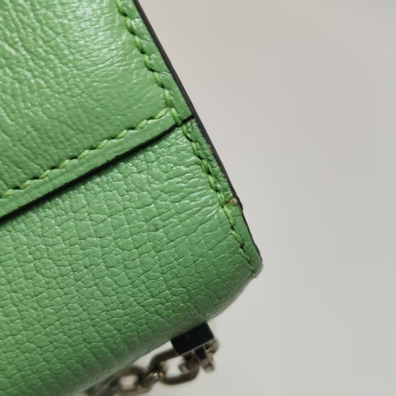 Hermes Verrou Mini 17 Chevre Mysore Vert Criquet 3I Avocado Green SilverPHW Auth