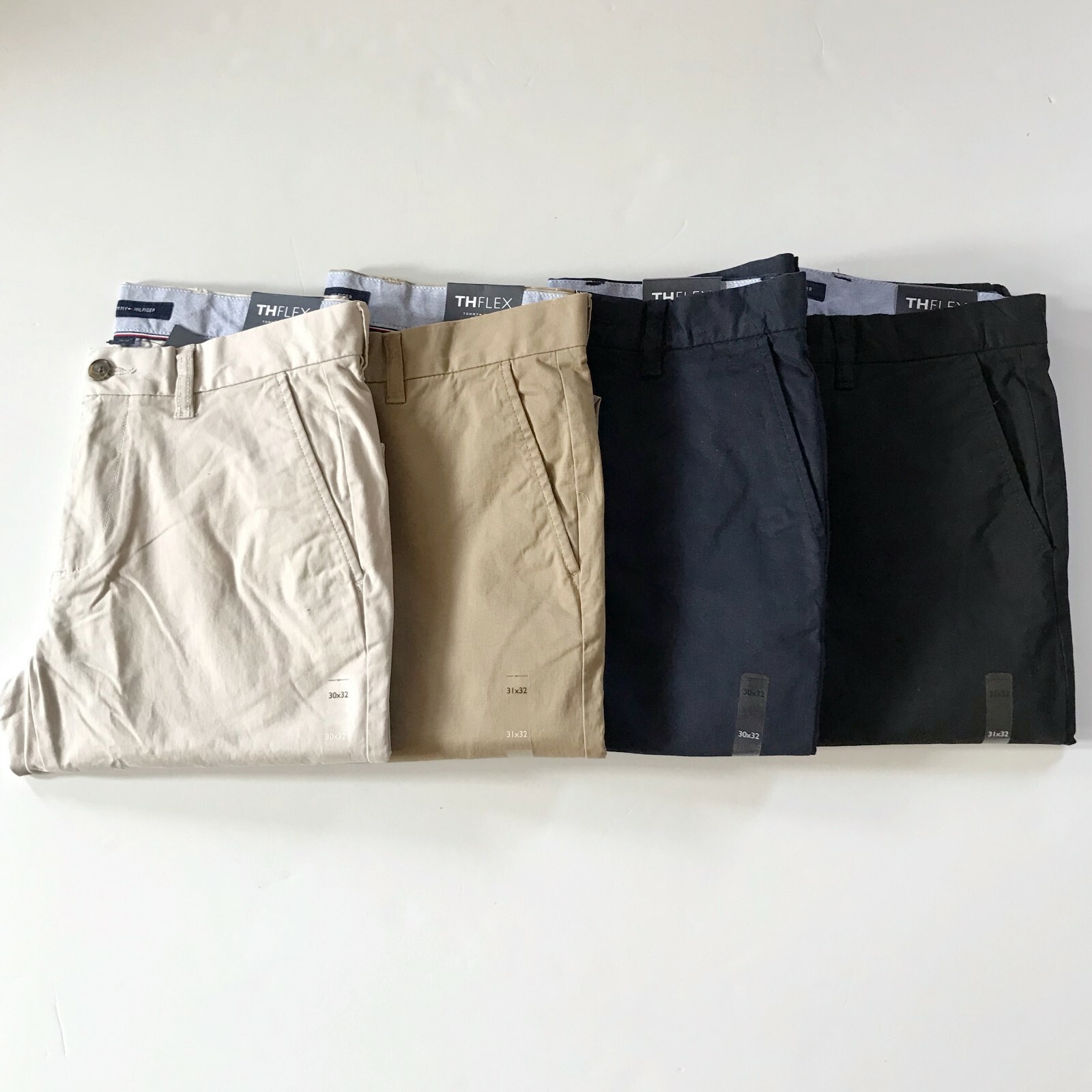 NWT Tommy Hilfiger Men’s TH Flex Stretch Custom Fit Chino Pants 7 Classic Colors