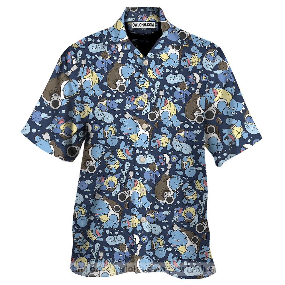 Blastoise Wartortle Squirtle Pokemon Pattern Unisex Hawaiian Shirt