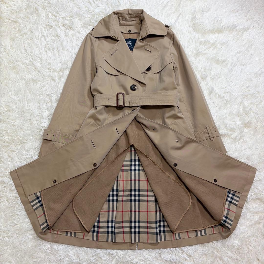 Burberry London single trench coat Nova check honey beige 36