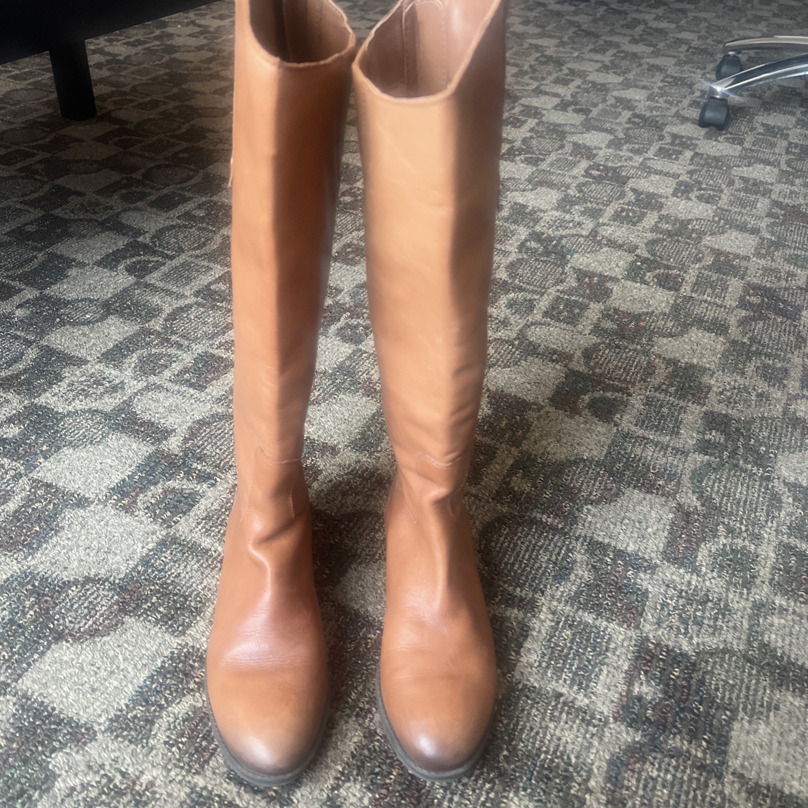 Sam Edelman Penny Lea Women’s Boots NEW Whiskey Brown Tan Leather 6.5 USA Riding