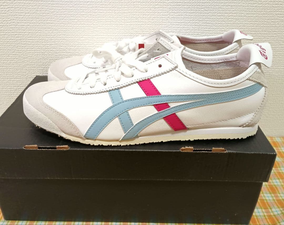 26cm Onitsuka Tiger Mexico 66 White Smoke Light Blue