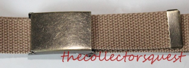 NEW BRASS FLIPTOP ADJUSTABLE 42″ INCH KHAKI CANVAS MILITARY GOLF WEB BELT BUCKLE