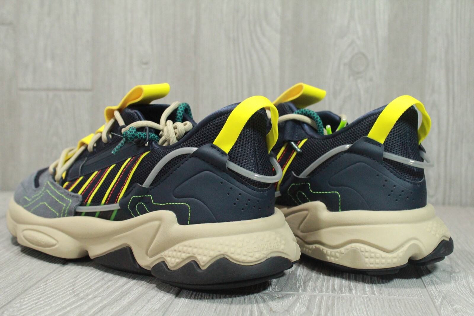 Adidas Ozweego Zip ‘Legend Ink Yellow’ Sneakers H67663 Mens 5 8.5 9 10.5 Blue