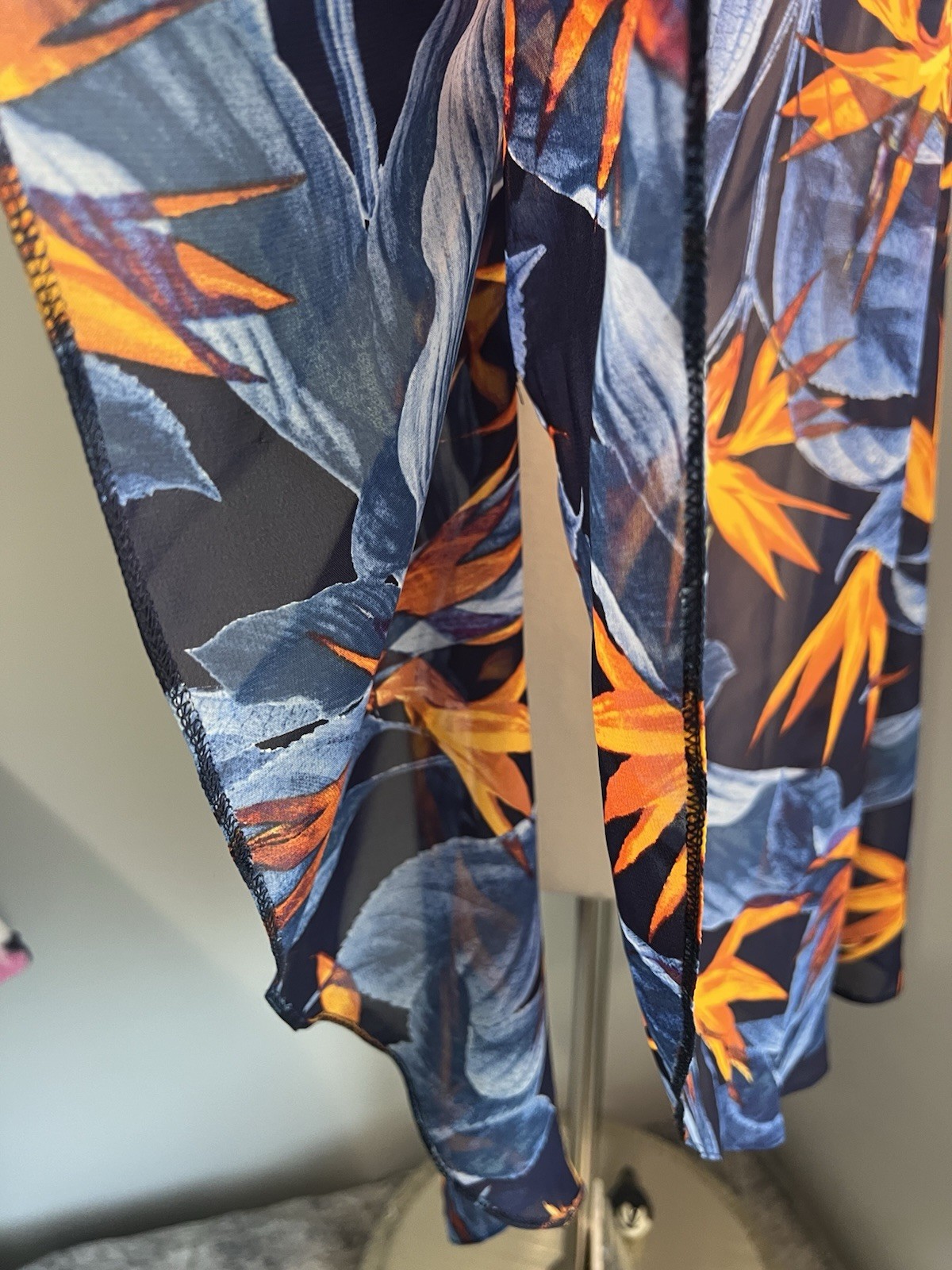 Tropical Escape Size XL Multi Floral Beach Coverup Resortwear Swim Vacation Boho