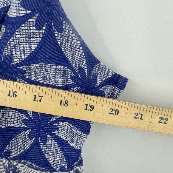 ModCloth Resplendence Jacquard Blue Floral Flattering A-Line Halter Dress XL