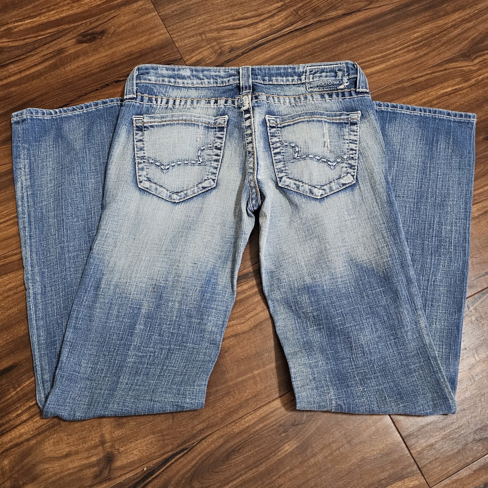 Big Star Casey Jeans Womens Light Blue Sweet Bootcut Distressed Denim 8/10