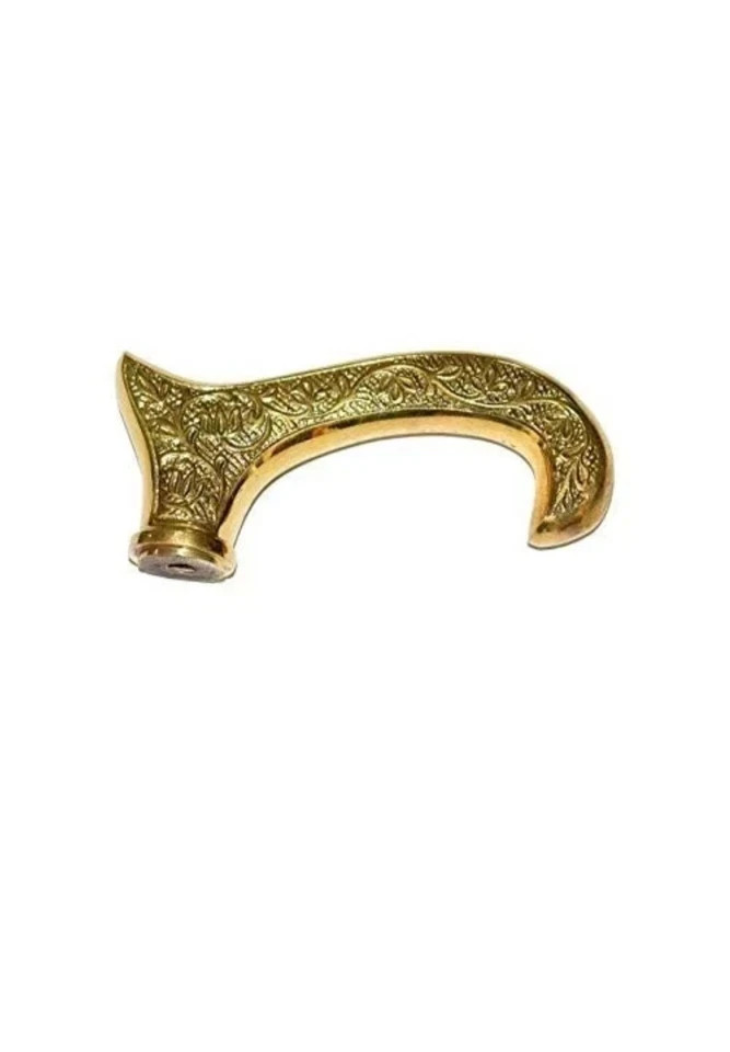 Victorian Brass Head Handle Cane Vintage Handle Walking Stick Only Handle Gift