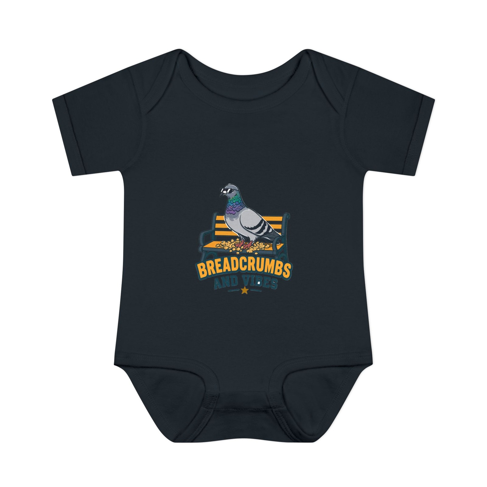 My First Pigeon Bodysuit City Bench Baby Funny Gift Made in USA