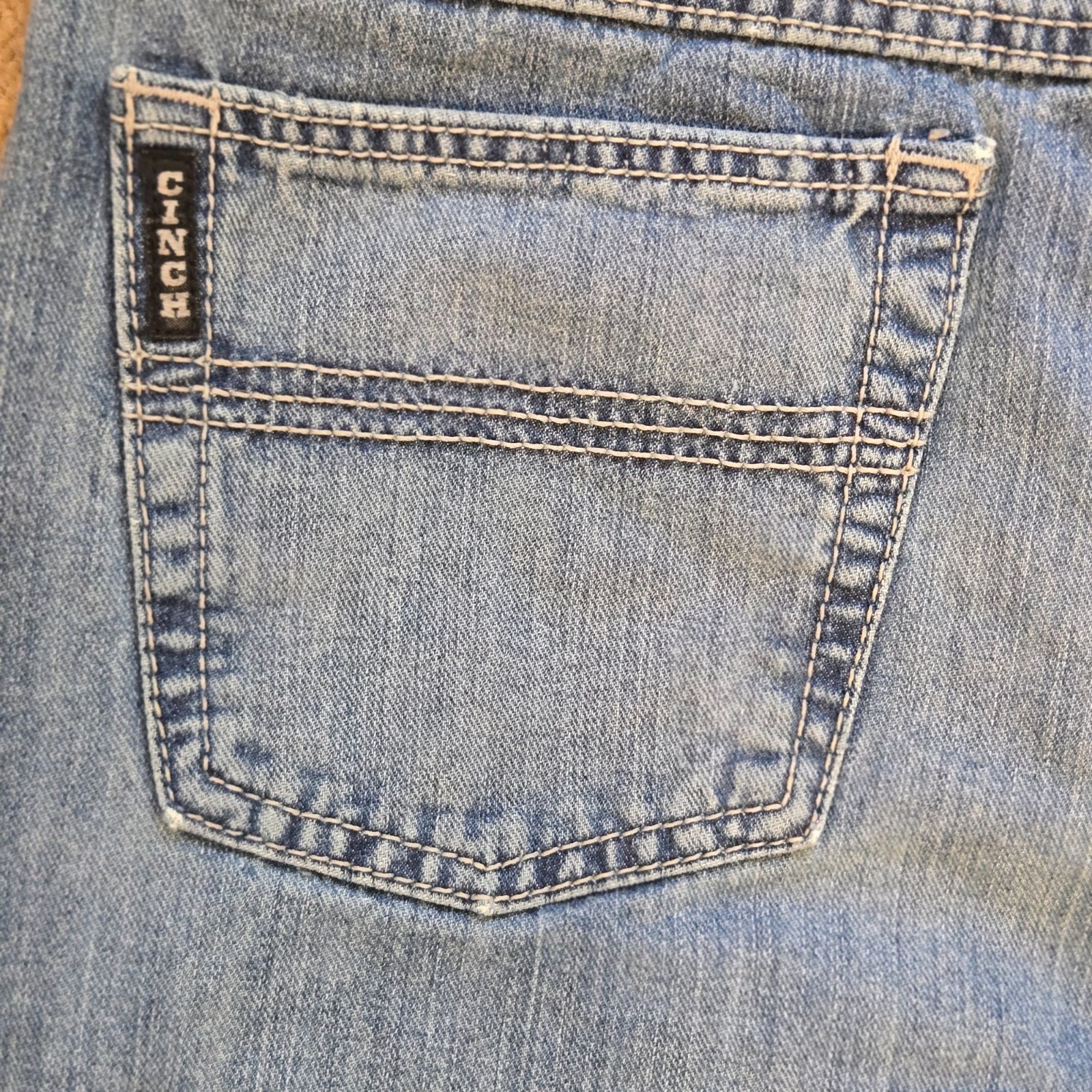 Cinch Black Label 2.0 Light Wash Fade 34×36″ Denim Western Blue Jeans