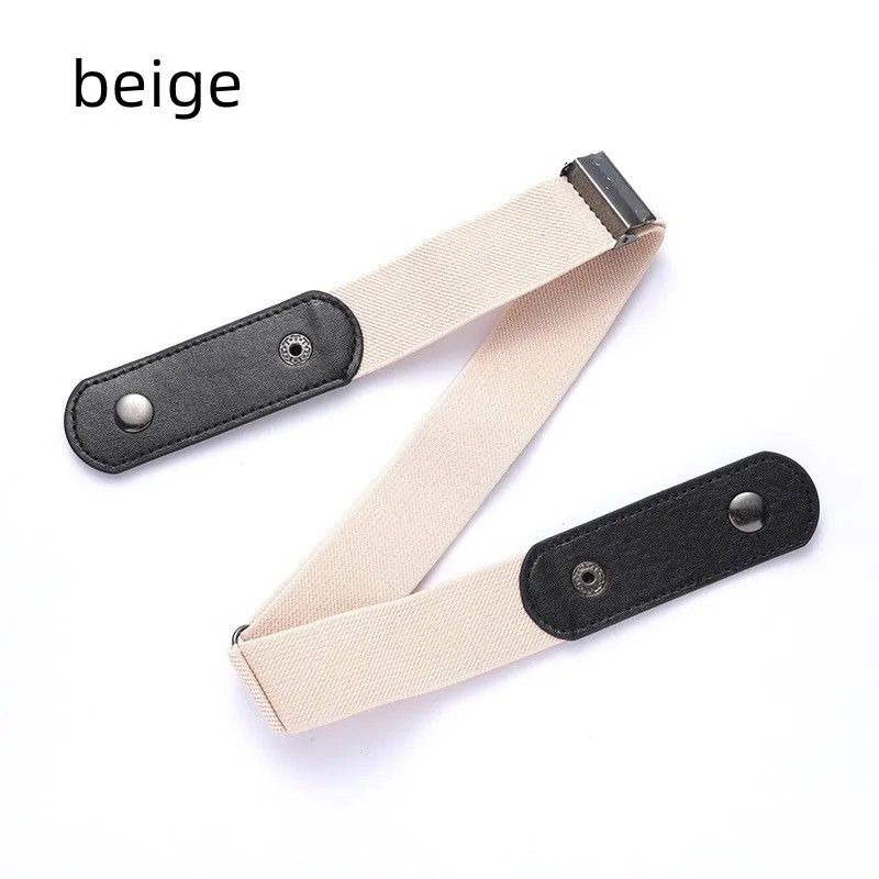 2PC Buckle Free Belt Adjustable Elastic Waist Belt Invisible Stretch Jeans Pants