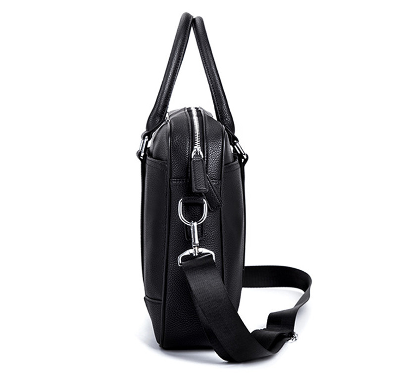 New Fashion Men Business Briefcase Soft Leather Handbag Laptop Shoulder Bag AU