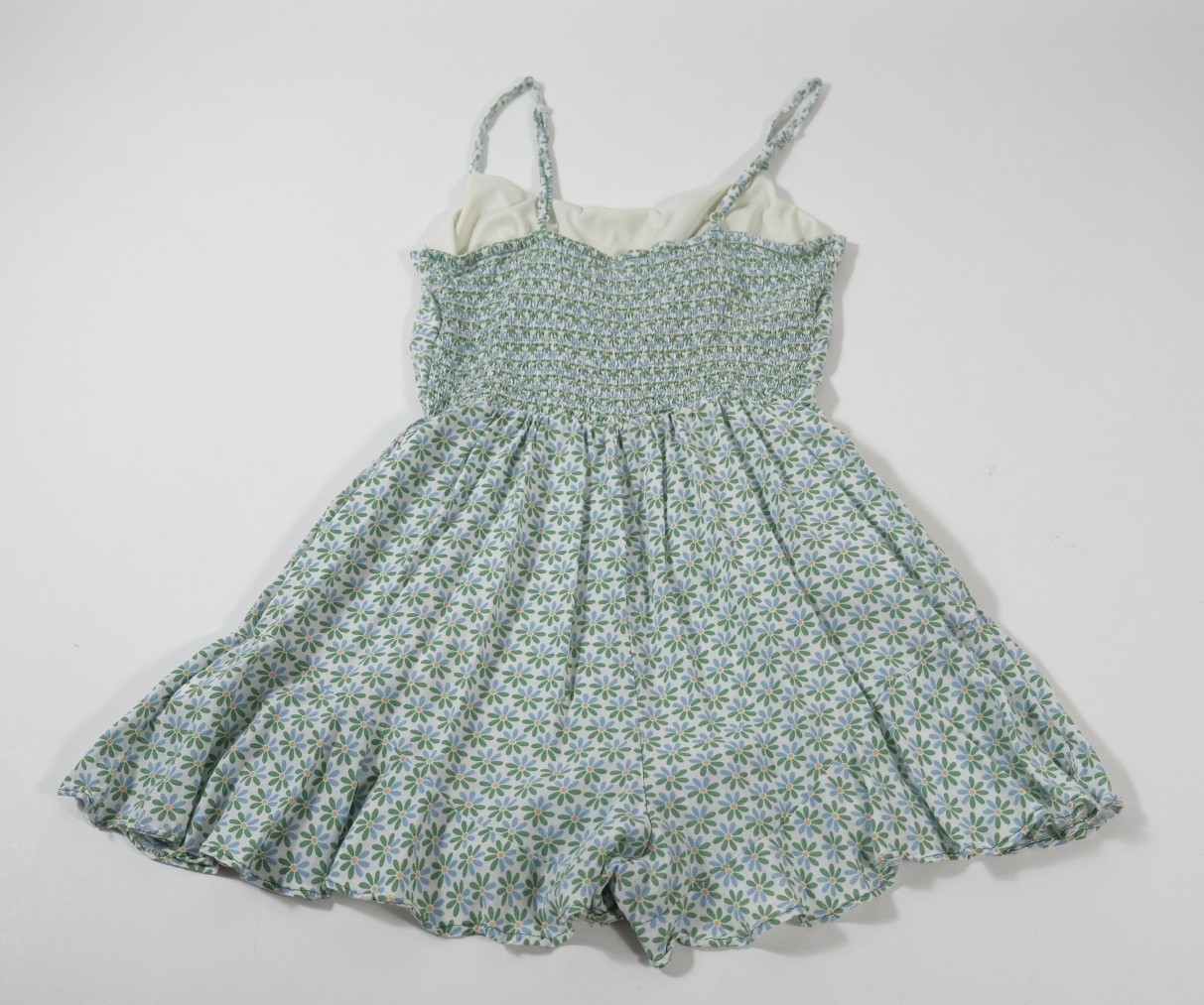 A.U.W Juniors Green Floral Romper Size S