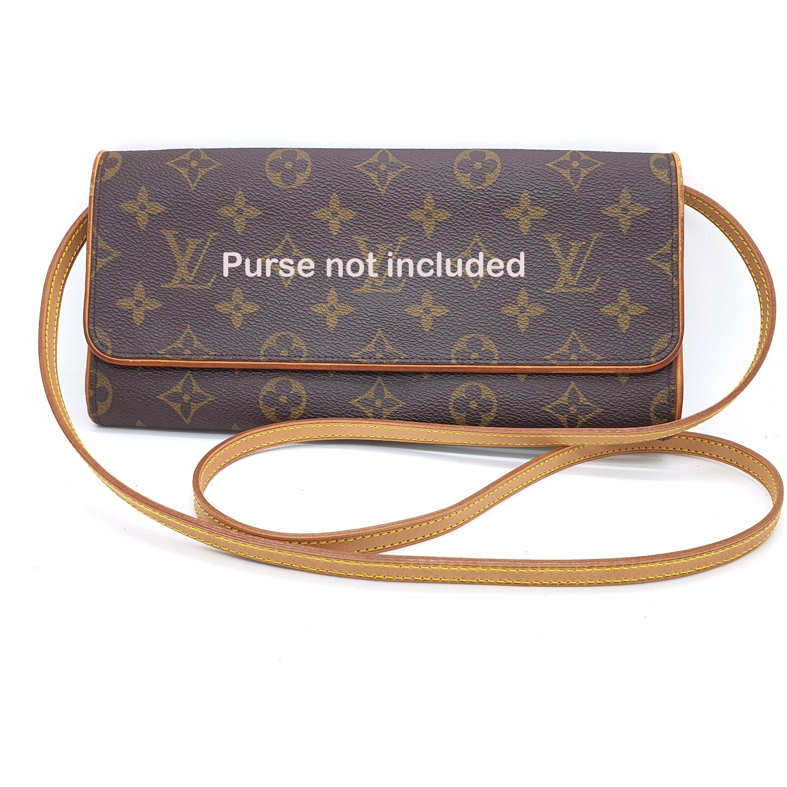 Vachetta Leather replacement Strap belt buttons snaps for Twin pouch pochette