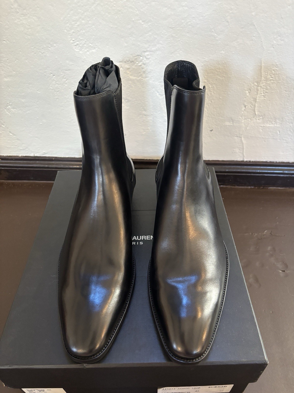 saint Laurent hedi Slimane Wyatt Boots Black 46