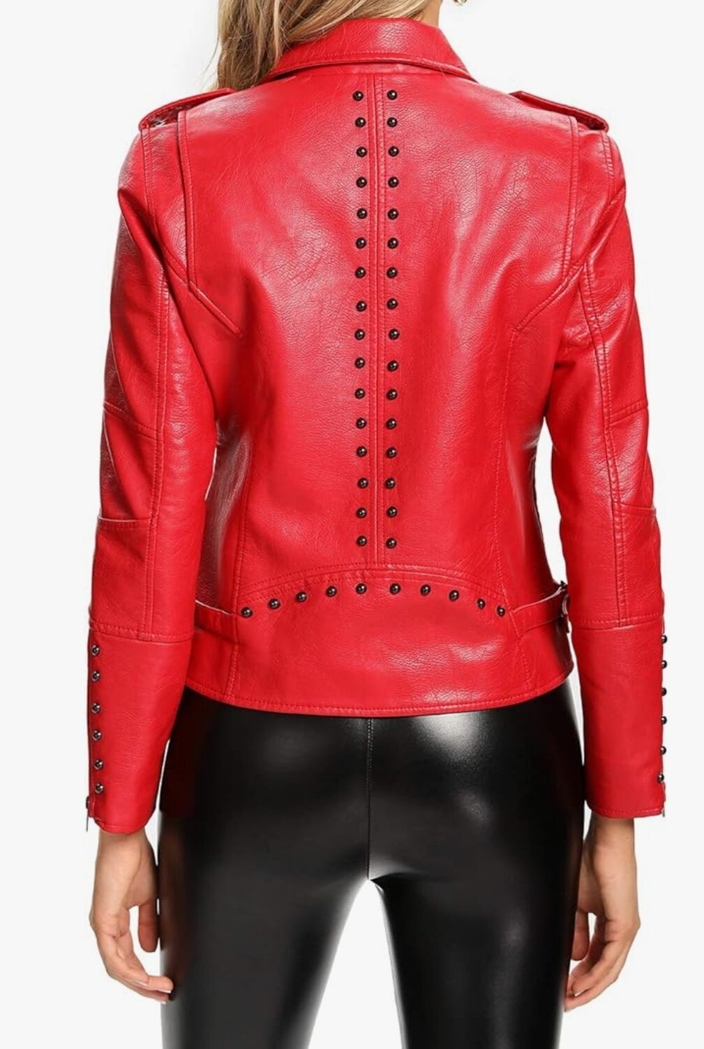 Red Fuax Leather Jacket