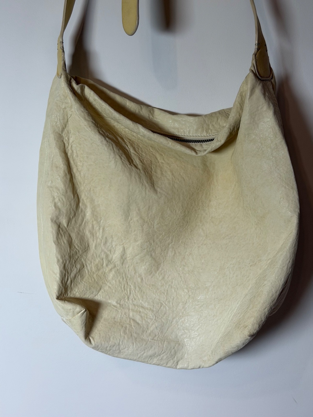 Ann Demeulemeester Runa Medium Soft Shoulder Beige Bag