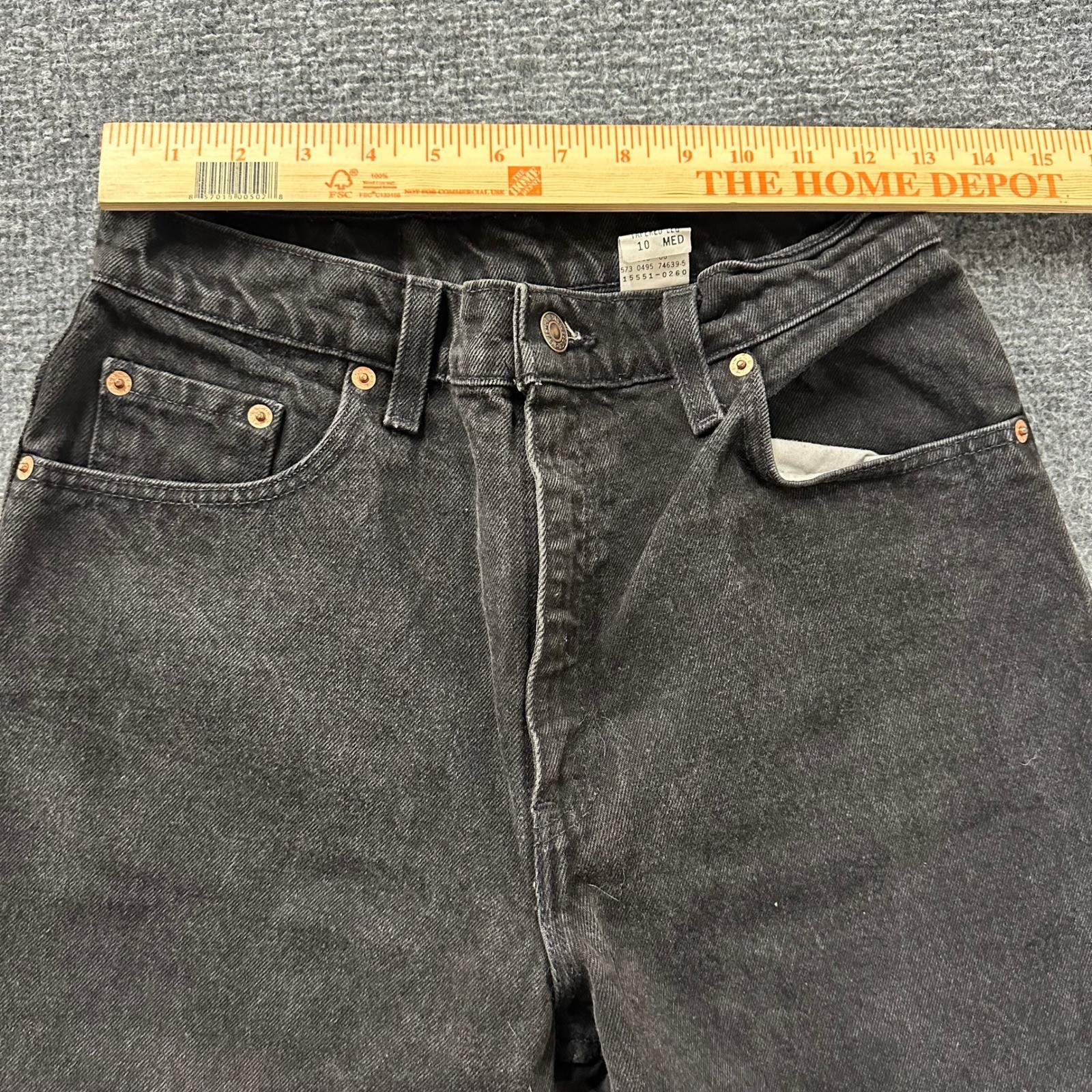 Levi’s Jeans Womens Size 10 Black 551 Relaxed Fit Tapered Leg USA Cotton Vintage