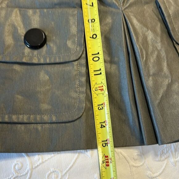 Robert Rodriguez Mini Skirt Pockets A-Line Button Detail Gray Size 2