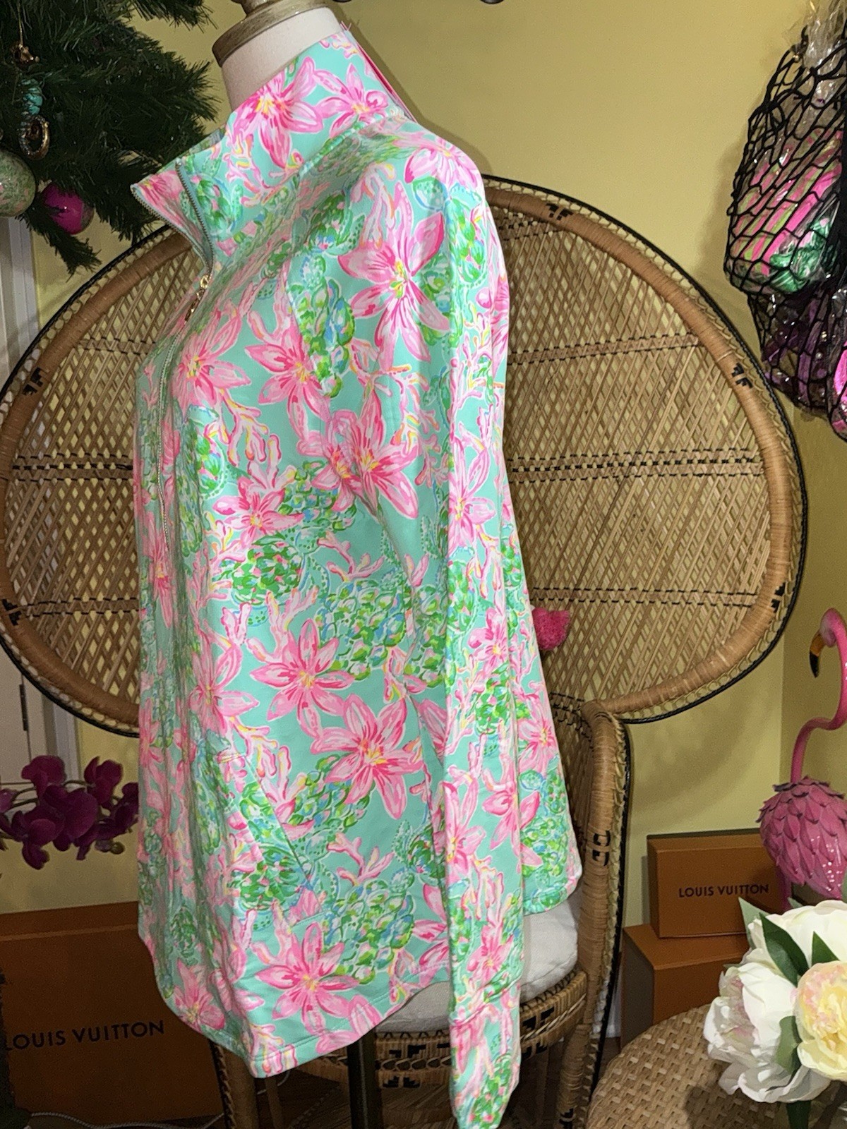 Lilly Pulitzer NWT UPF 50+ Skipper Popover So Shellegant Size L