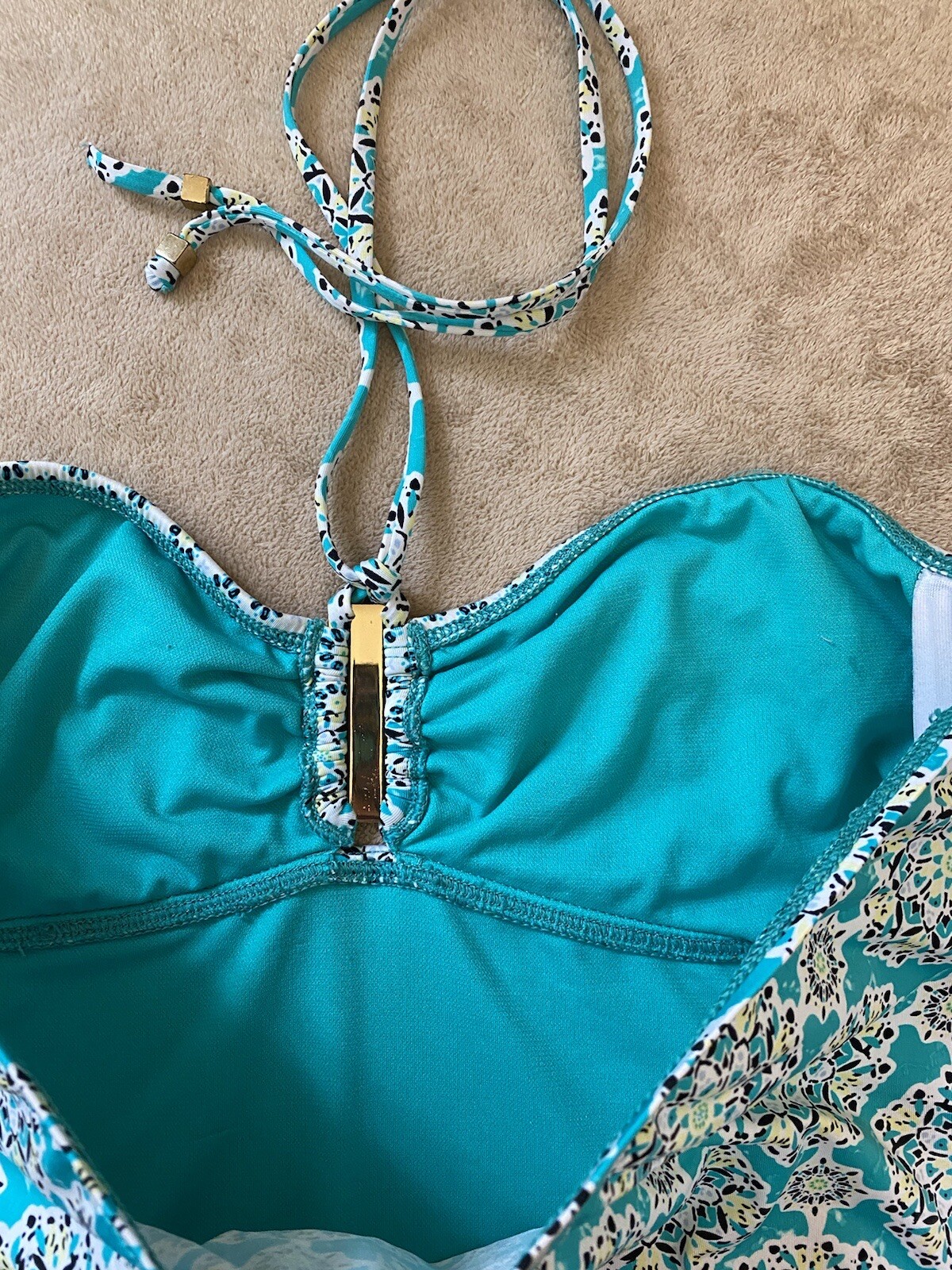 A.N.A A New Approach Womans Size 12 Tankini Top No Padding