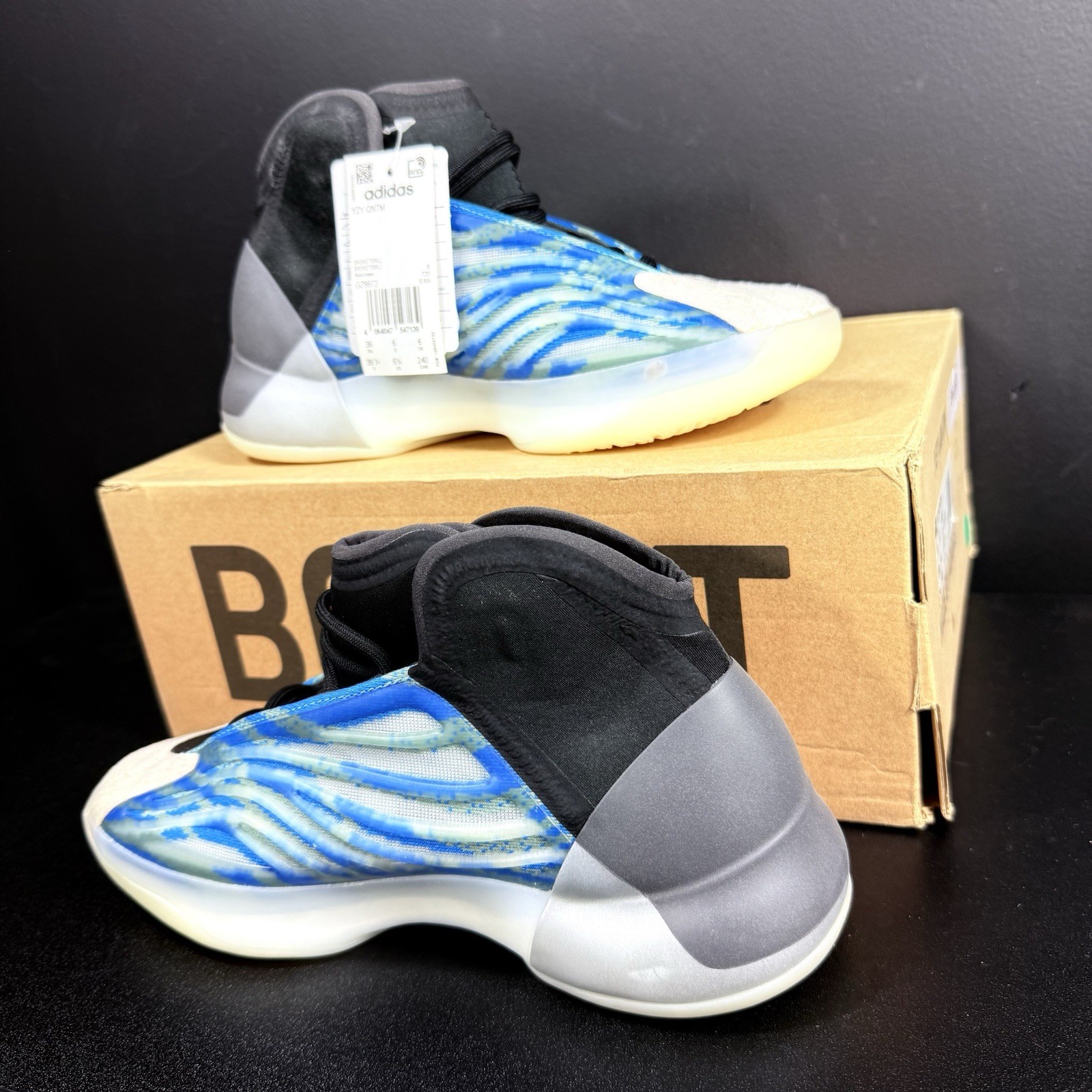 NEW! NIB Adidas Men’s Yeezy Qntm QUANTUM In Frozen Blue GZ8872 Size 6.5
