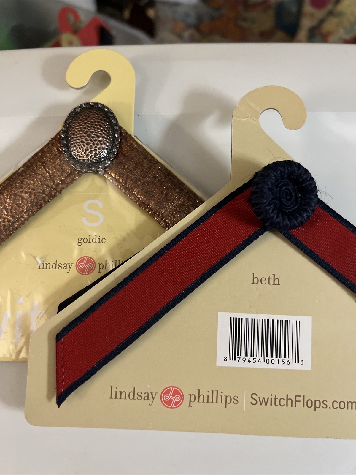 🌺 Lindsay Phillips “U-Pick” Switch-flops Flip Flops Sandal Changeable Straps Sm