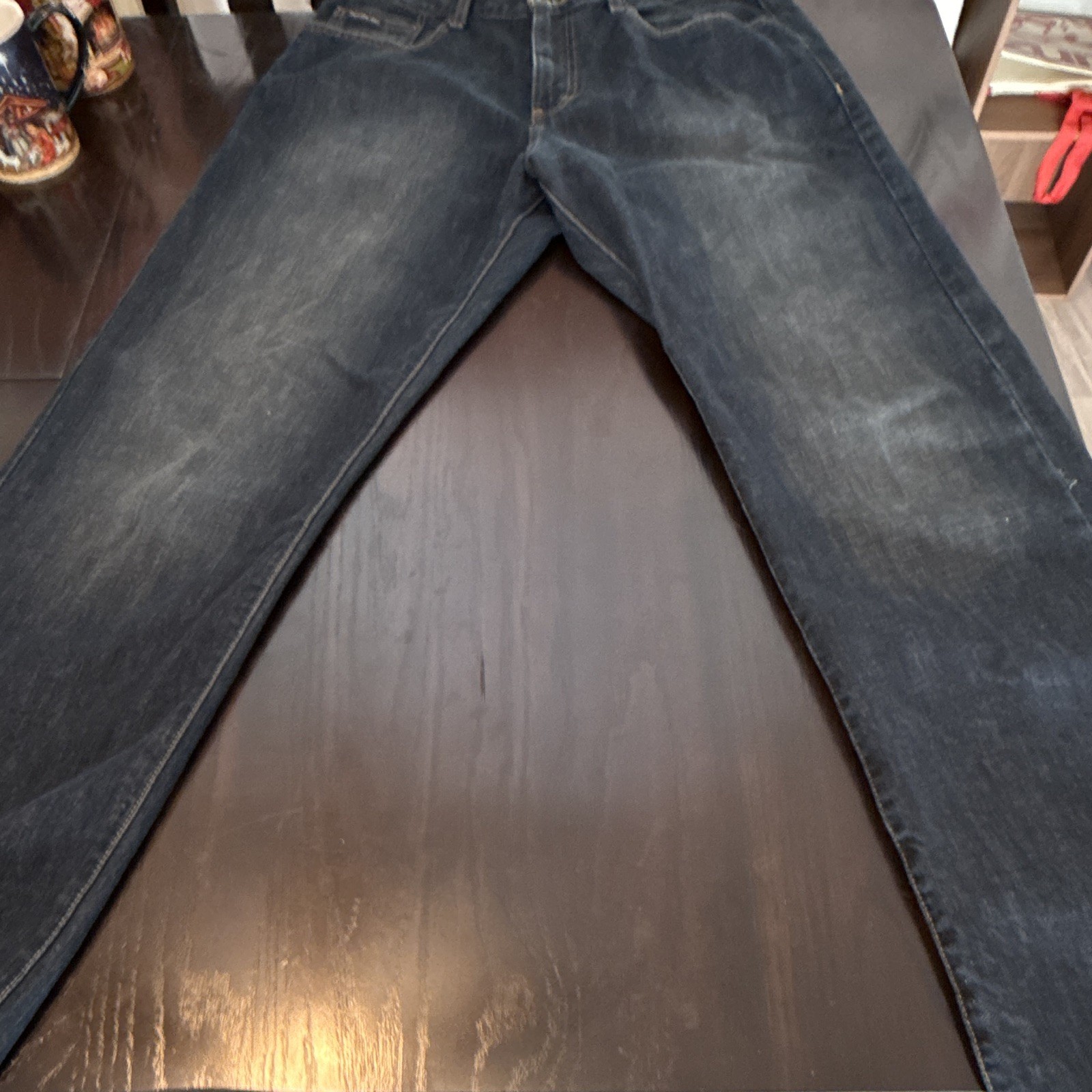 Calvin Klein Jeans Men’s Relaxed Fit Straight Leg Dark Wash Blue Denim