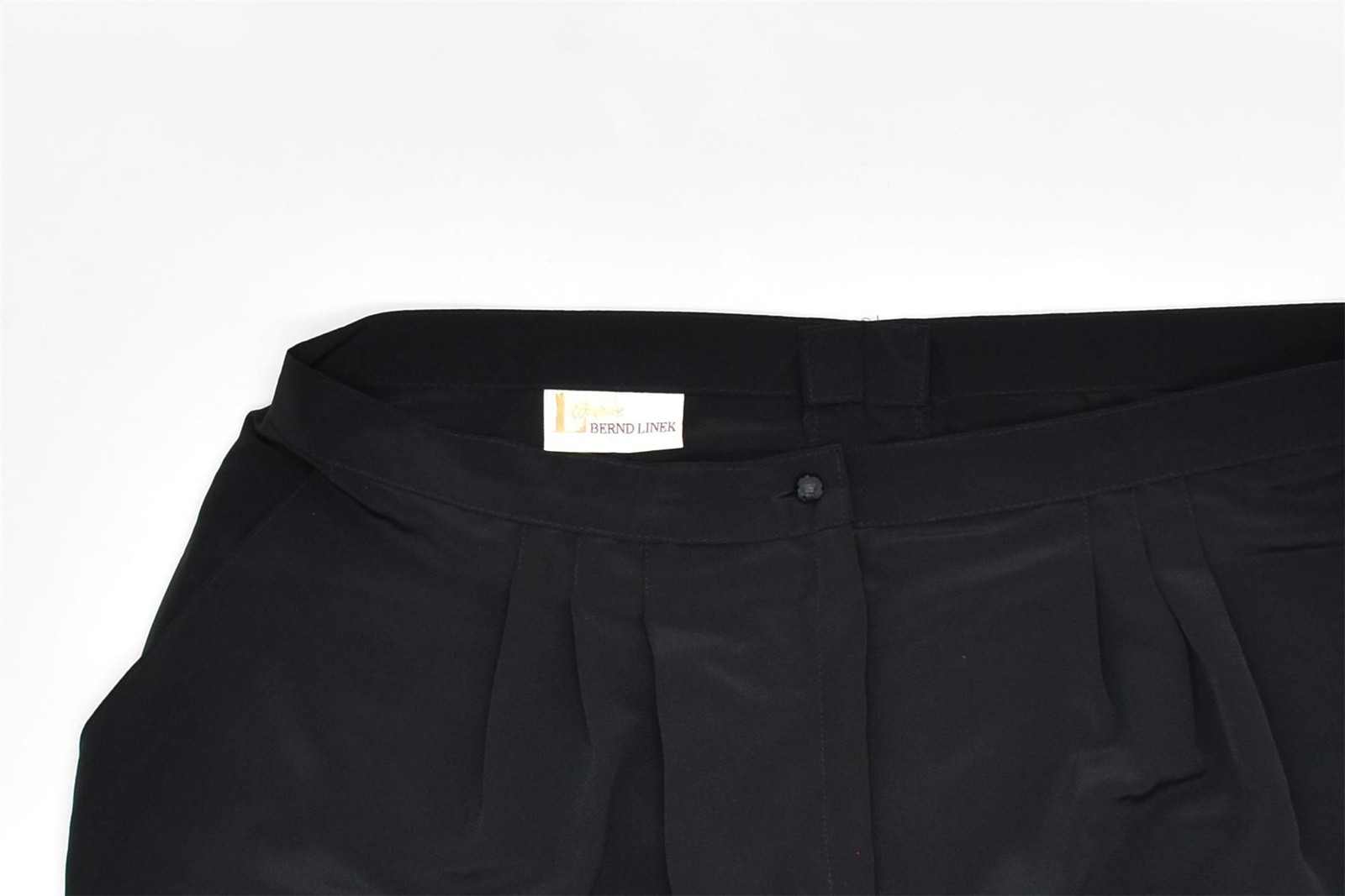BERND LINEK Womens Slim Casual Trousers EU 48 XL W34 L29 Black Polyester MT01