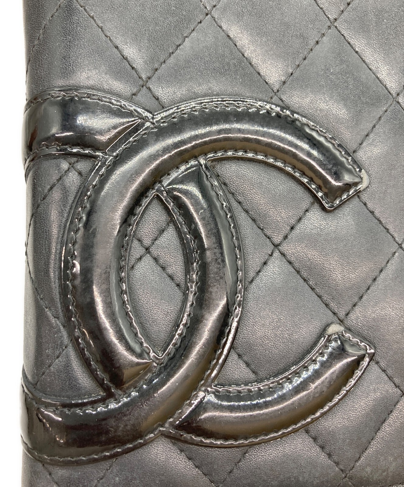CHANEL Black Quilted Zip Around Wallet Coin Pocket Card Slots Auth