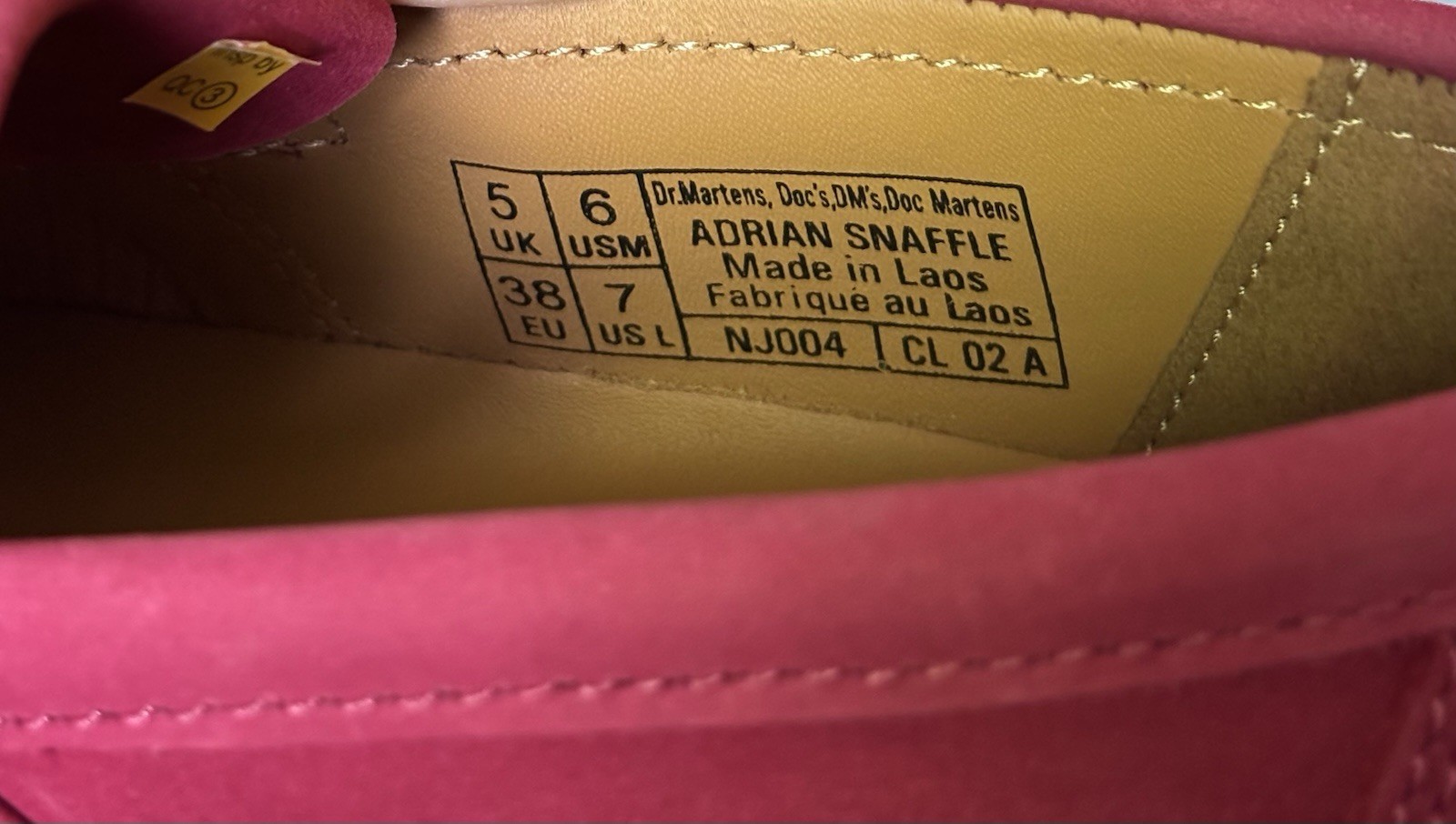 Dr. Martens Adrian Snaffle Loafers Leather Platform Fuchsia Pink Sz US6M-7 US L