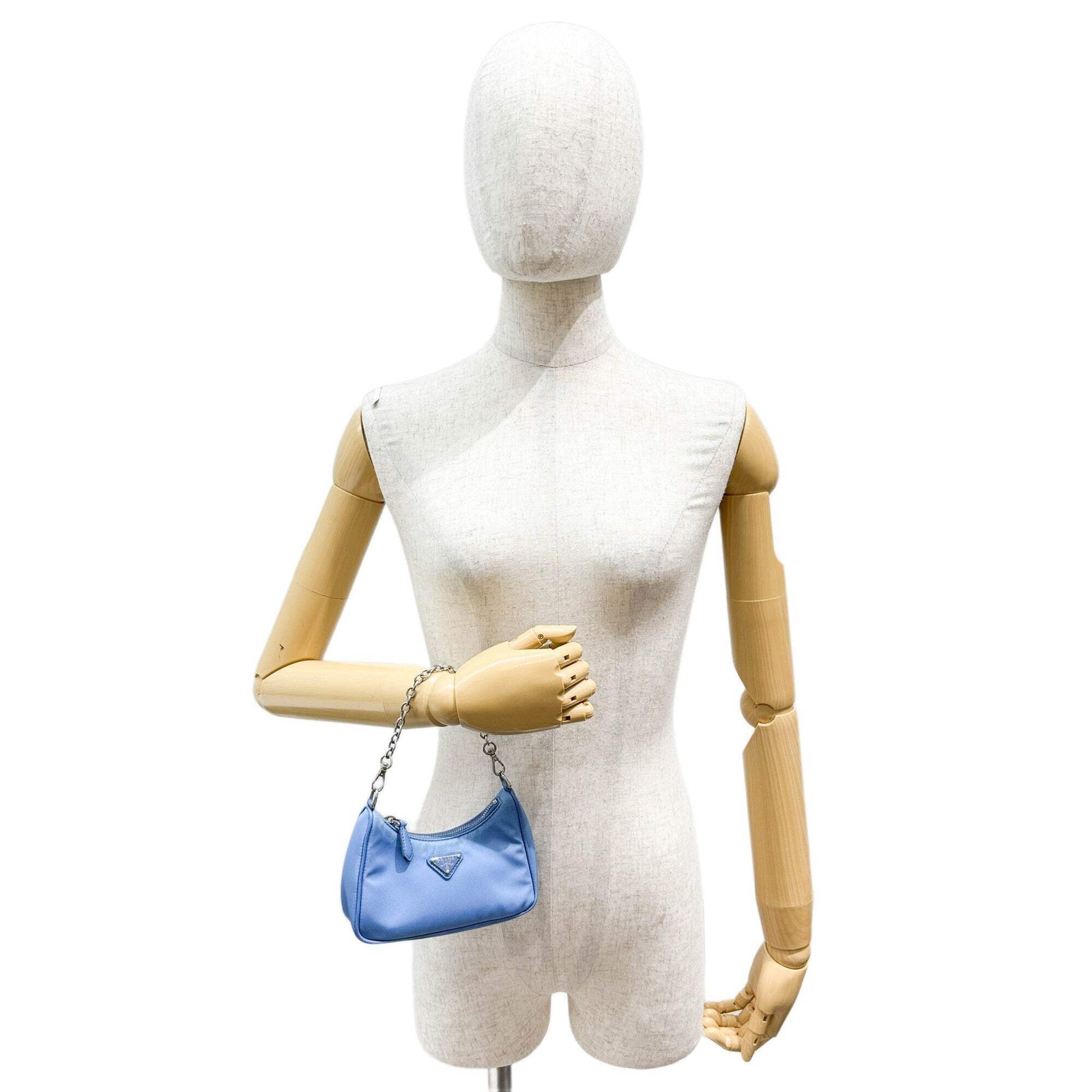 PRADA Mini Re-Edition 2005 Re-Nylon Blue Nylon Hand Bag