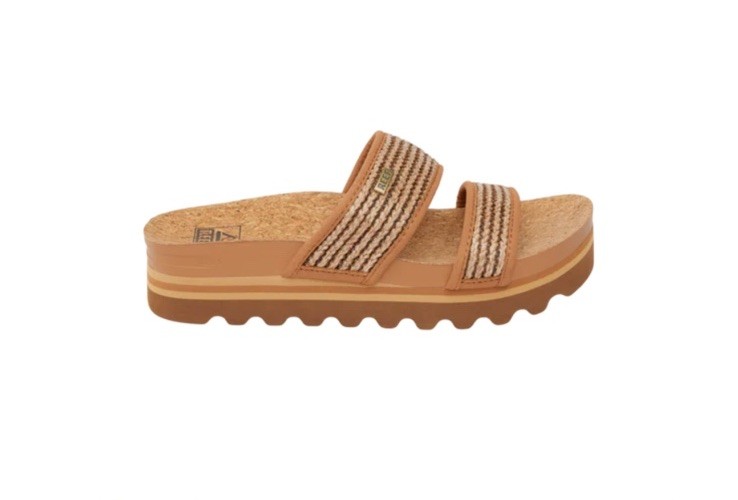 REEF Cushion Vista Hi Sandal-Chocolate Raffia New Women’s Sizes