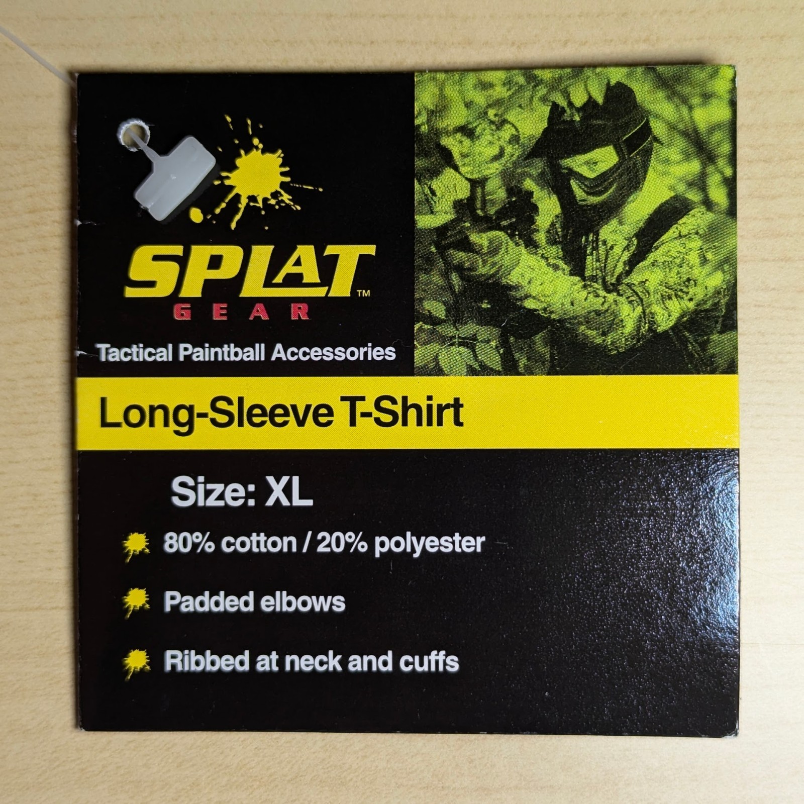 Gerber Splat Gear Men’s Tactical Paintball Long Sleeve T-shirt XL Elbow Pads