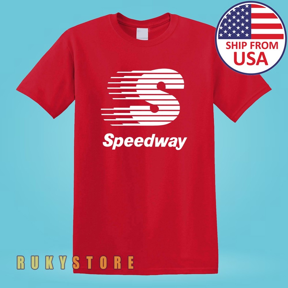 Speedway Gasoline Gas Station Car Motorcycle Men’s Red Size S-5XL
