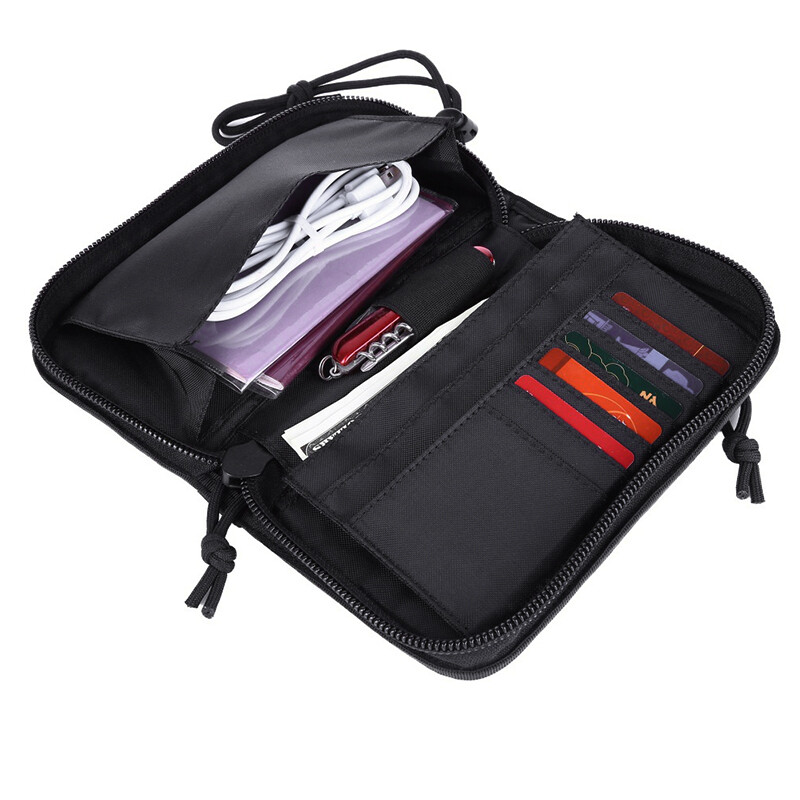 Tactical Clutch Wallet Long Card Holder Case Phone Pack Multi-Functional Handbag