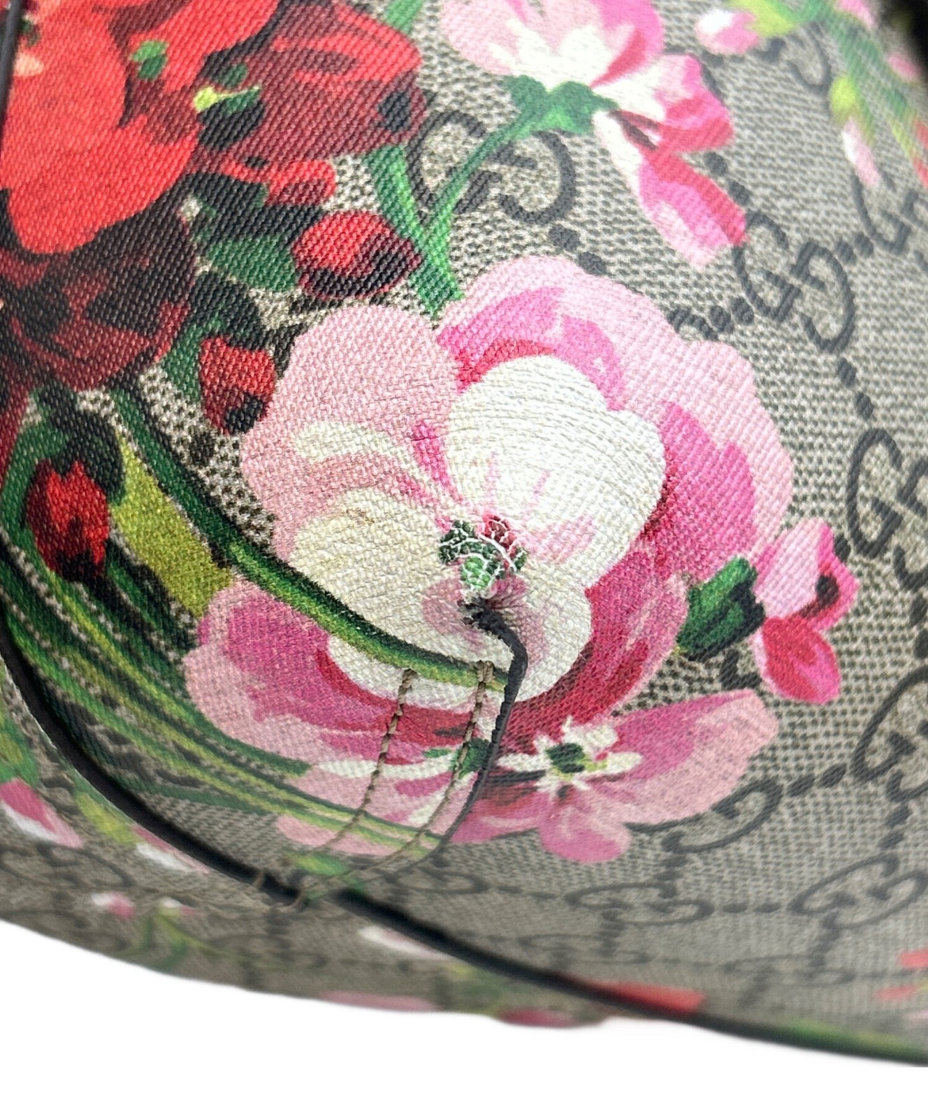 Gucci GG Blooms Reversible Tote Bag Beige Red Women’s Pre-owned Italy 372613