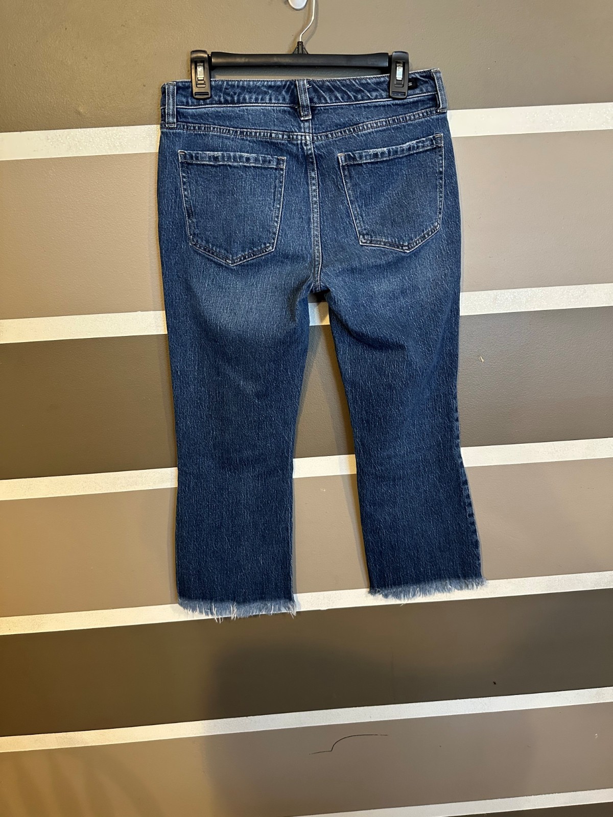 Liverpool Hannah Flare crop jeans frayed Oceana 4/27