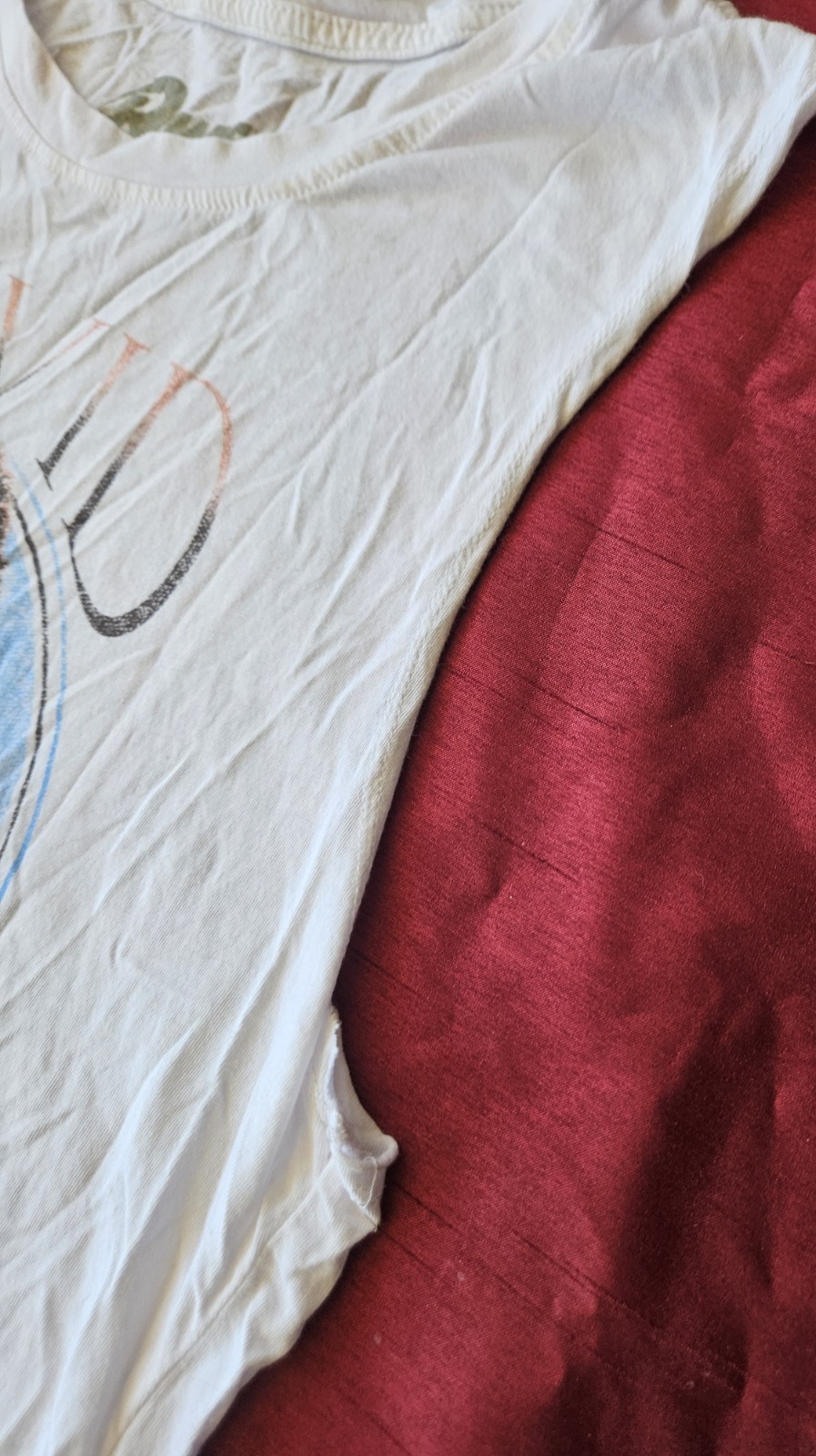 DAVID BOWIE White GRAPHIC PRINT XL TANK TOP Vintage Rock & Roll Deep Arms RARE👨