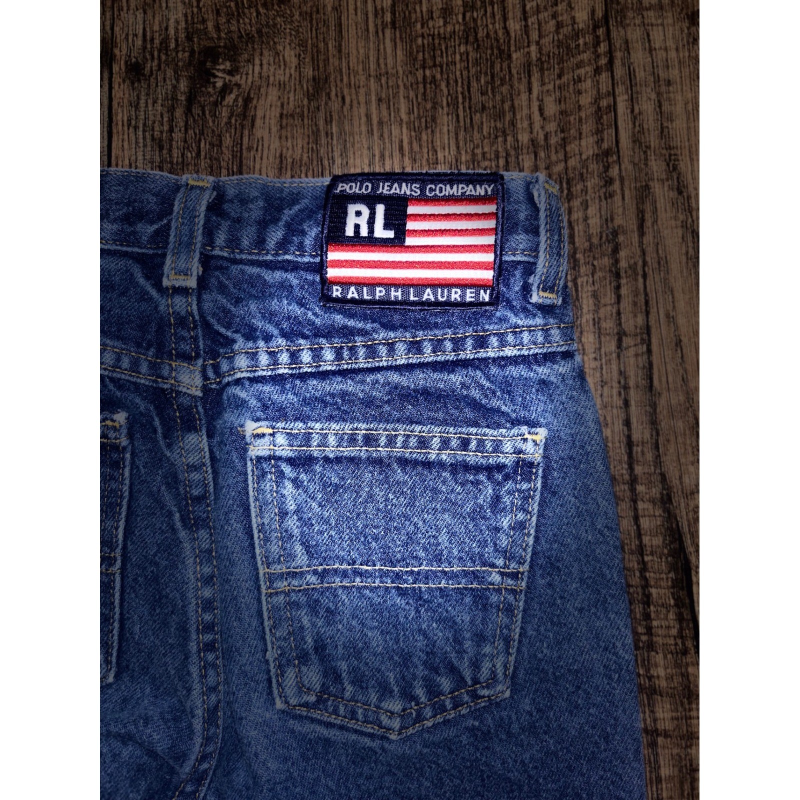 Polo Jeans Co Ralph Lauren Boys Size 10 Medium Wash Straight Leg Denim Jeans RL