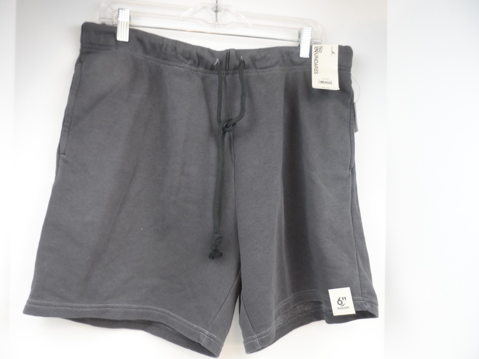 NEW – No Boundaries Gray Men’s Jogger Shorts – Size M (32-34) 6″ Inseam