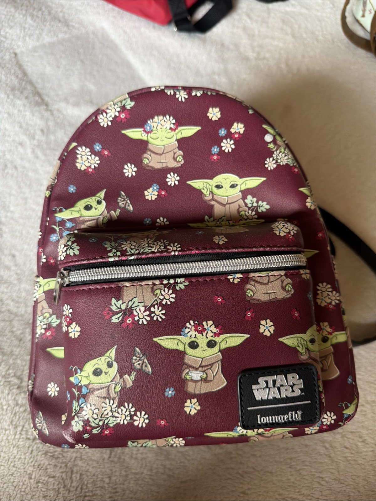Loungefly Star Wars Grogu Baby Yoda & Flowers Mini Backpack