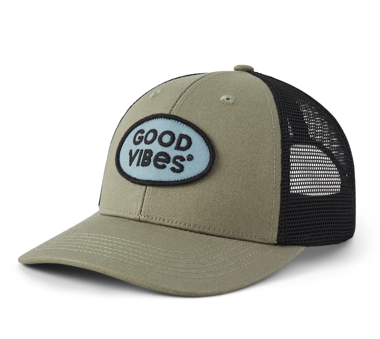 Life Is Good Hat Adult Unisex Good Vibes Patch Trucker One Size